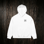 Mother Phukar Hoodie White front - dark wood style