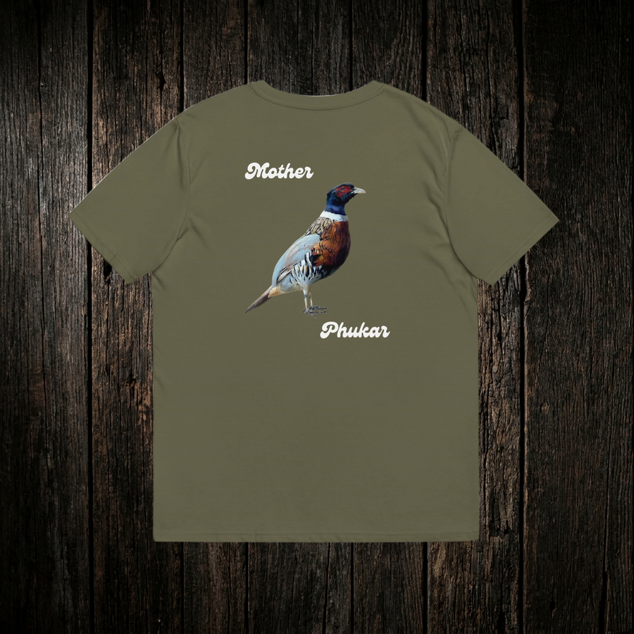 Mother Phukar T-Shirt Khaki back - dark wood style