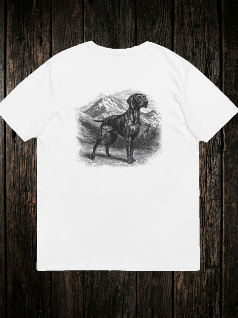Pointer T-Shirt back - dark wood style