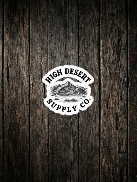 HDS Logo Sticker on dark wood background