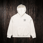 Big Horn Hoodie White front - dark wood style