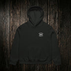 Upland Game Birds Hoodie Vintage Black front - dark wood style
