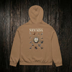Upland Game Birds Hoodie Vintage Brown back - dark wood style