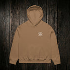 Upland Game Birds Hoodie Vintage Brown front - dark wood style