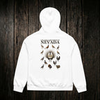 Upland Game Birds Hoodie White back - dark wood style