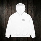 Upland Game Birds Hoodie White front - dark wood style