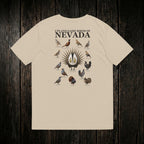 Upland Game Birds Tee Desert Dust back - dark wood style
