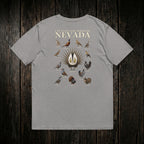 Upland Game Birds Tee Heather Grey back - dark wood style